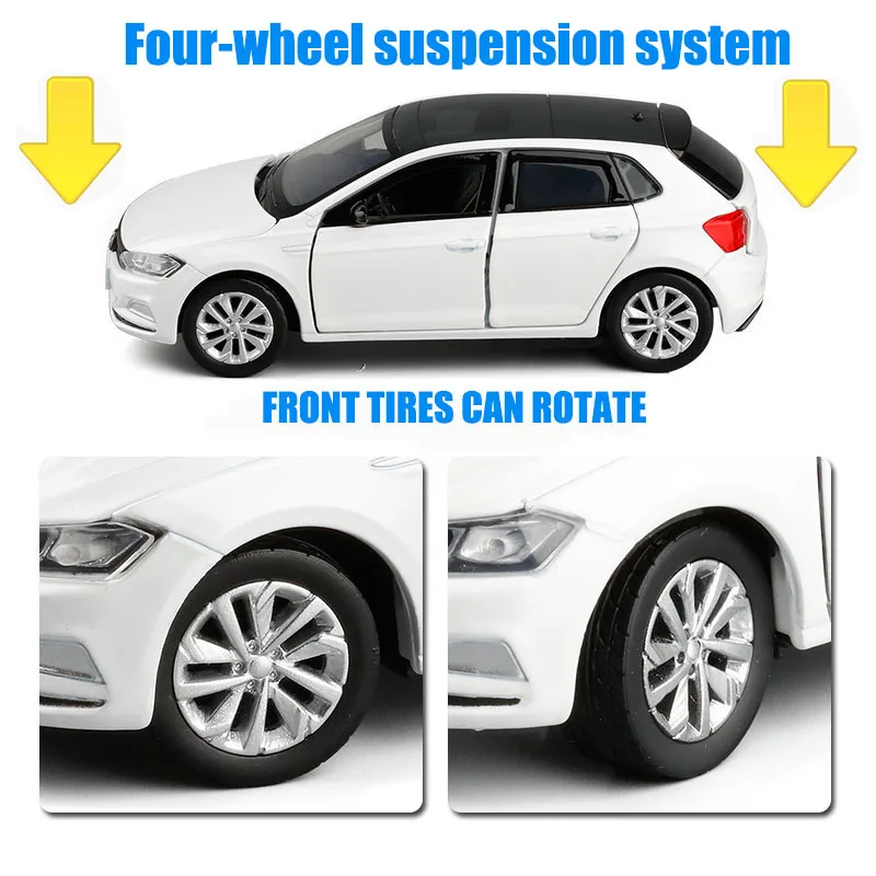 1:32 VW POLO Alloy Car Model Diecasts &amp Toy Vehicles Metal Simulation Miniature Scale Childrens Toys Gift |