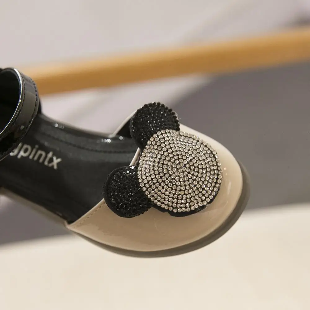 Весенняя детская обувь с медведем Обувь принцессы на плоской подошве для