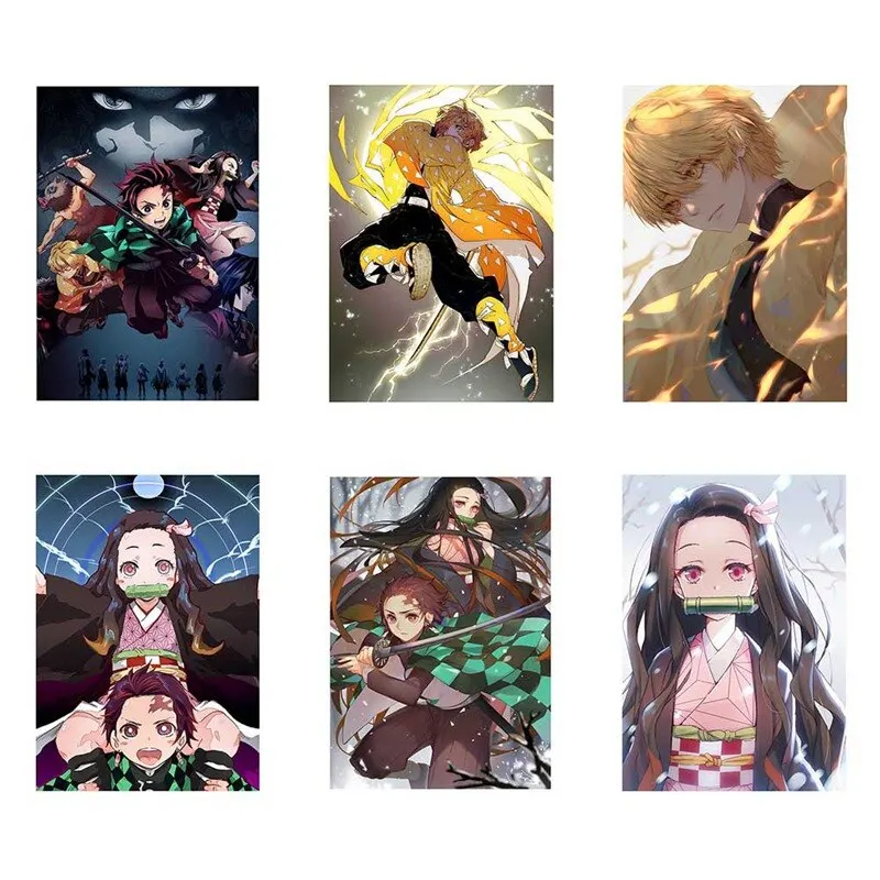 Демон убийца: Kimetsu No Yaiba Tanjirou Nezuko Аниме Манга настенный плакат для гостиной