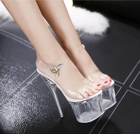 Женские сандалии для ночного клуба на высоком каблуке 17 5 см Size34 40 7 см|Боссоножки