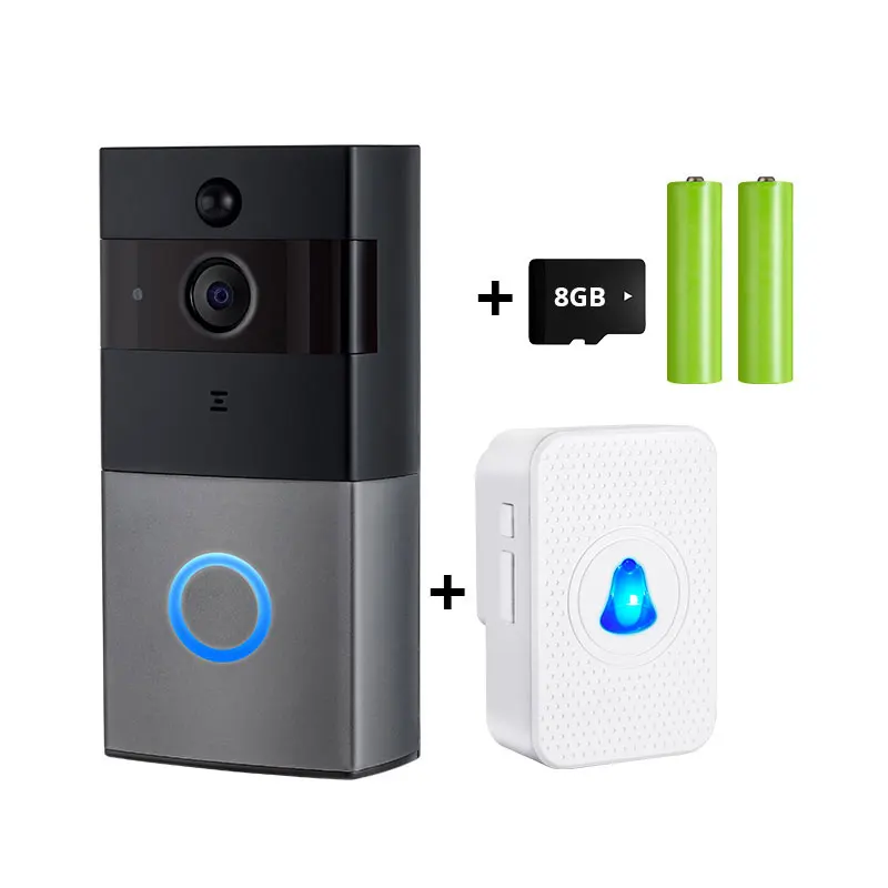 doorbell2 Tuya Smart Life APP беспроводной видео дверной звонок wifi 1080P камера домофон батарея дверной звонок для квартиры ИК сигнализация камера безопасности - Цвет: doorbell2