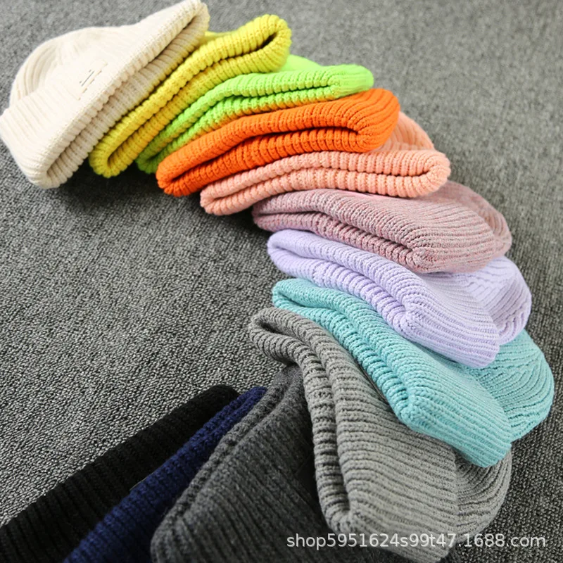 Spot 2020 autumn/winter new Swedish niche AC classic smiley wool hat adult hat men and women