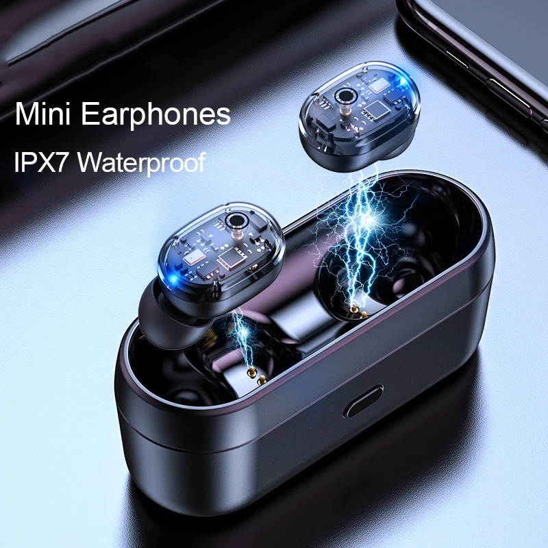 IPX7 TWS беспроводные наушники Bluetooth 5,0 сенсорное управление гарнитура Смарт HD микрофон спортивные музыкальные модные наушники