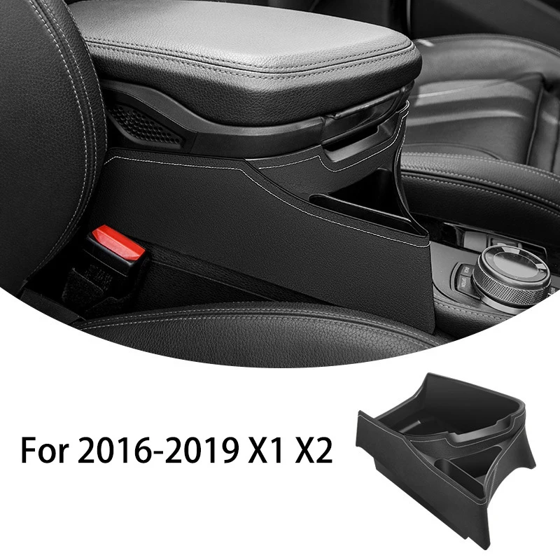Цена Подлокотник для центрального сиденья автомобиля, контейнер для хранения консоли, органайзер, лоток для салона автомобиля для-BMW X1 F48 X2 F39 ...