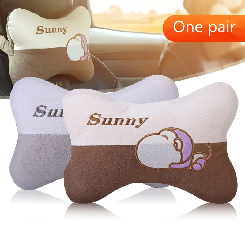 New design Little monkey car cartoon cute plush headrest soft neck pillow comfortable and easy bone Auto accessories | Автомобили и