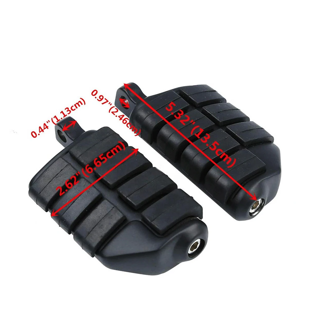 

New Motorcycle Foot Pegs Large Rubber Platform Foot Rest 10mm Male Mount Footpegs Left and Right for 1984-2014 Davidson Honda