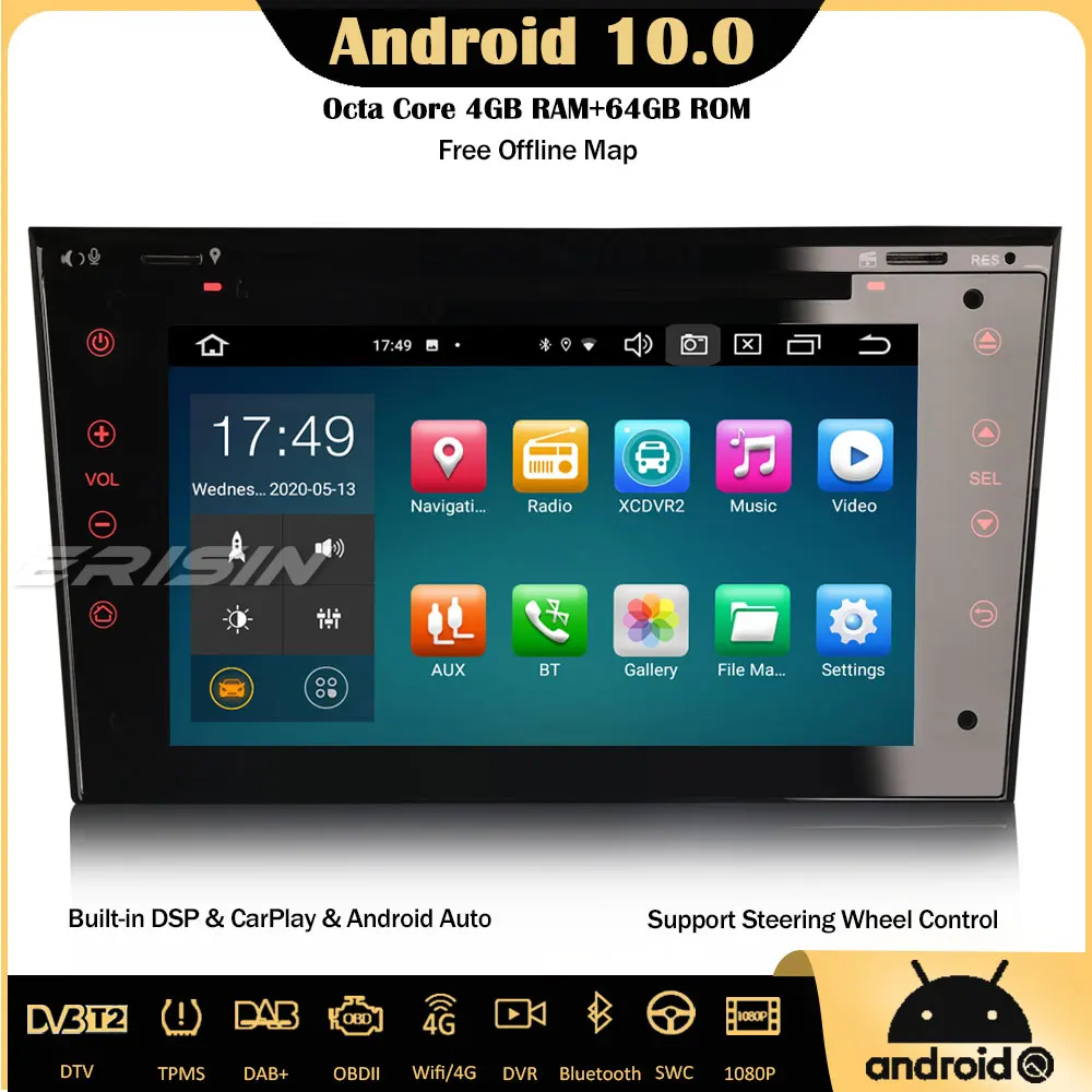 8173 Android 10 0 DAB + DSP Стерео DVD 8-ядерный GPS CarPlay OBD2 для Opel Vauxhall Astra Corsa C/D Meriva Vectra Zafira Navi RDS |