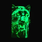 Цветные светящиеся термонаклейки для одежды с изображением животных, черного леопарда