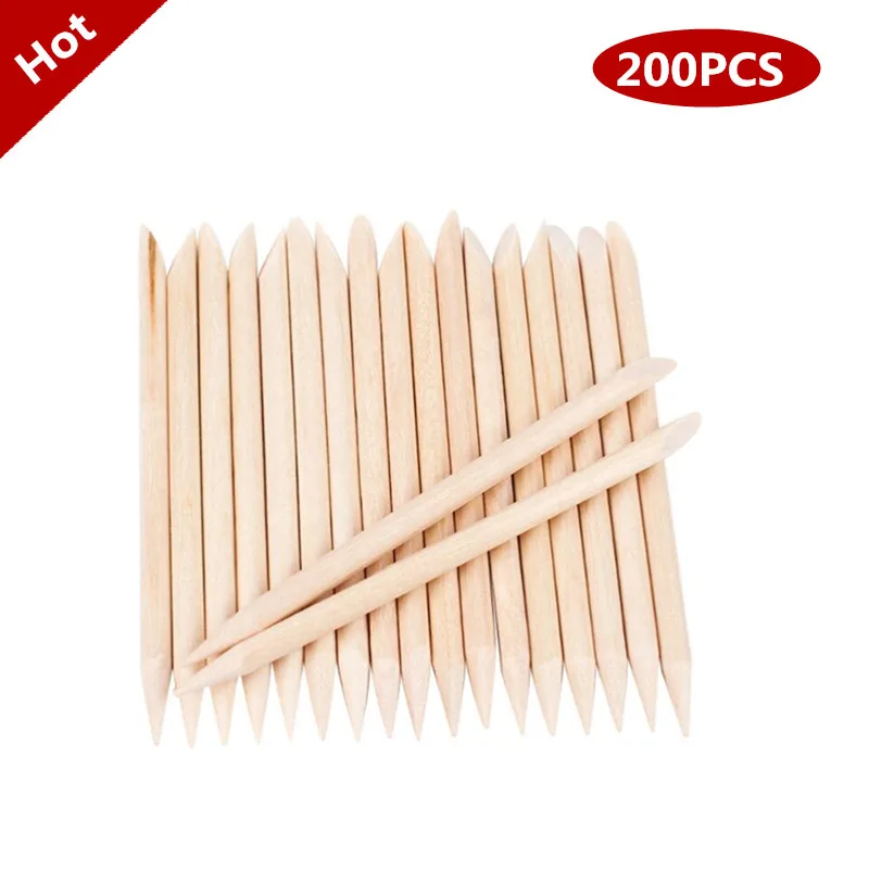 Новое поступление 200 шт./компл. оранжевые женские двухсторонние деревянные