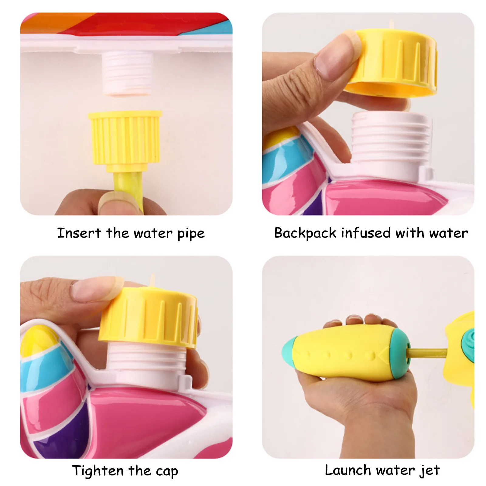 

Children's Backpack Water Bomb Toy Pull-out Beach Play Water Spray Bomb Water Guns Super Summer Holiday Squirt Beach Toys New
