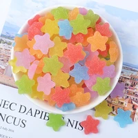 10pcslot resin soft star imitation food candy necklace charms keychain earring pendant jewelry cabochons charms 18mm