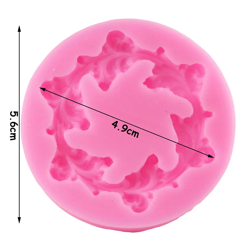3D венок из цветов силиконовые формы прокрутки рельеф инструменты для украшения
