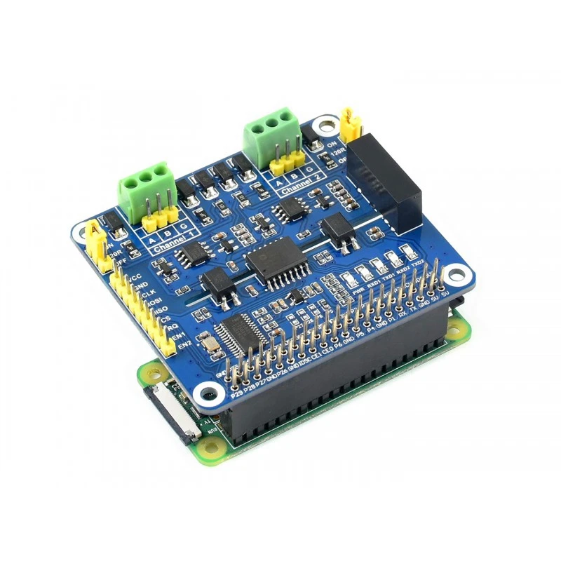 Waveshare 2-изолированный канал RS485 расширения шляпа для Raspberry Pi SC16IS752 SP3485 студийной