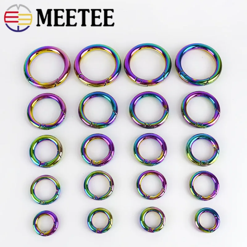 Meetee 5 шт. 12/17/19/25/32 мм Радужное весеннее металлическое уплотнительное кольцо