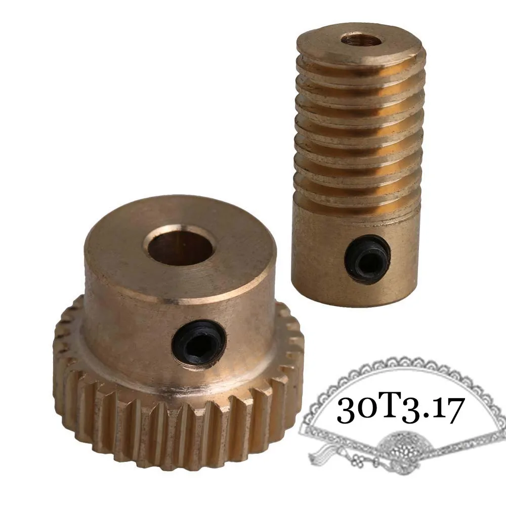 30 зубы золотисто желтый Металлический Набор червячных передач с 4 мм отверстие