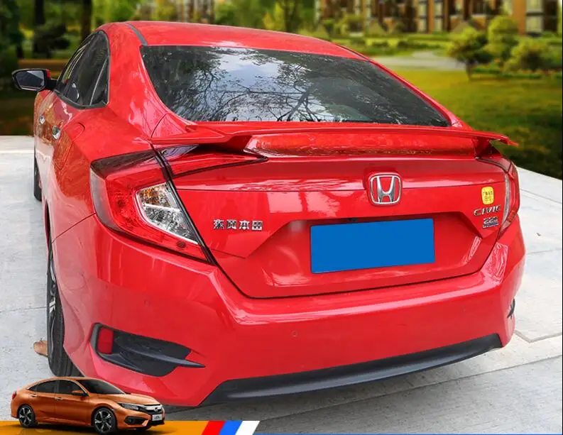 Багажник заднего крыла автомобиля ABS выступ Спойлеры Подходит для Honda Civic 4 door sedan