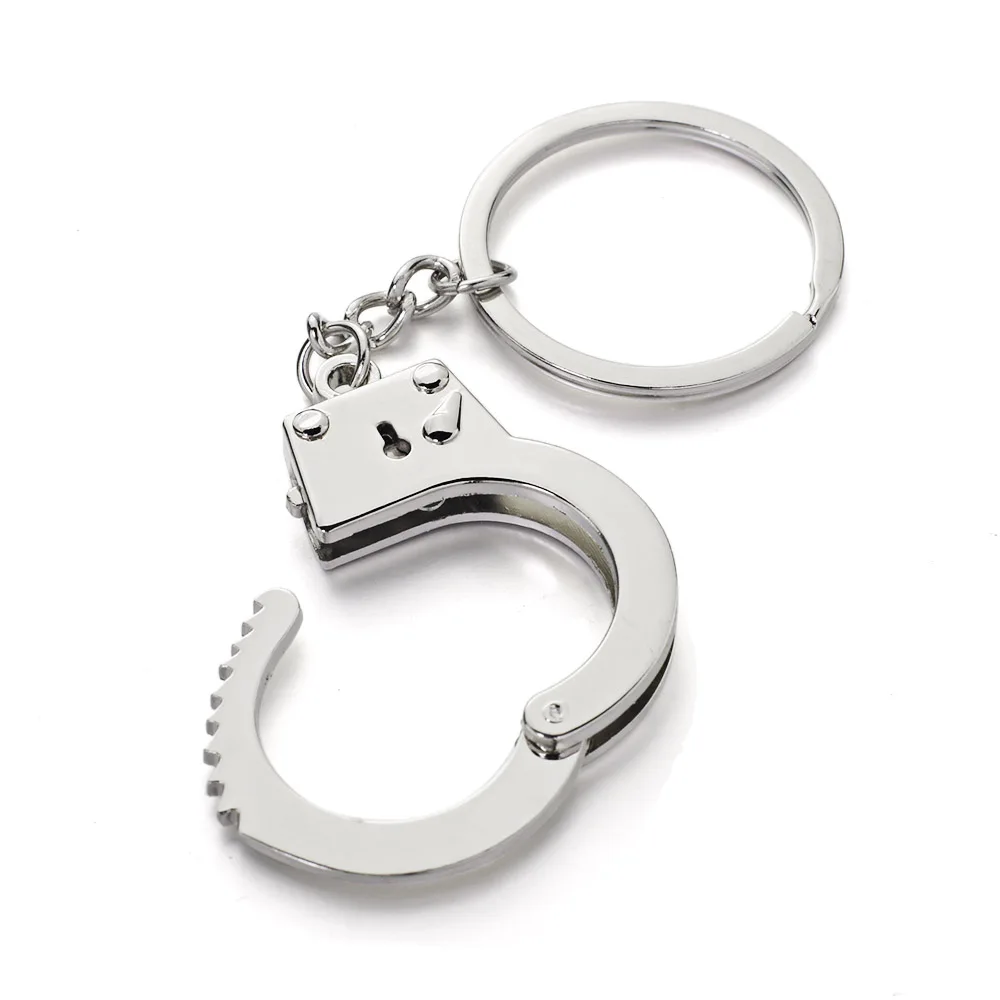 Миниатюрная модель наручников на брелке для ключей, металлический творческий симуляционная модель для автомобильного брелка, держатель кольца подарков DK363 on.
