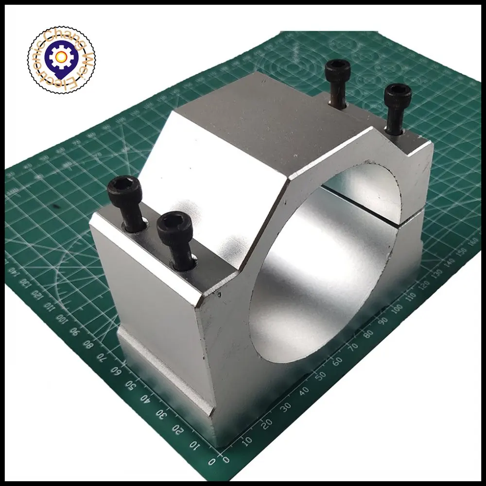 

80mm spindle clamp mounting bracket with 4 screws used for 0.8KW 1.5KW or 2.2KW spindle CNC milling machine Order by motor size