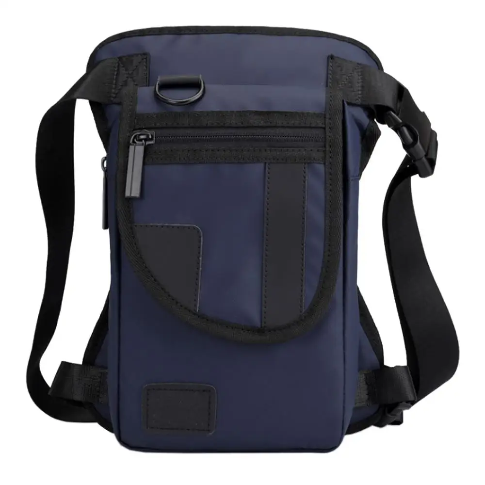 Blue Nylon Мужская парусиновая сумка с заниженной талией, поясная сумка на бедро, поясная сумка в военном стиле для езды на мотоцикле, сумка через плечо, новинка - Цвет: Blue Nylon