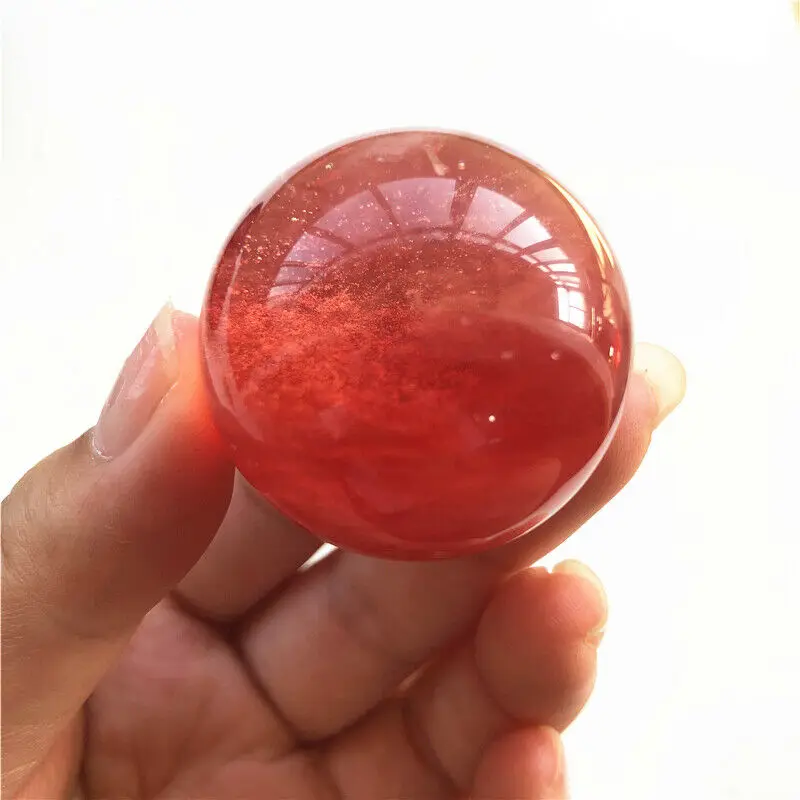 1 шт. Симпатичные Красные плавильные Хрустальные шарики из кварца целебные