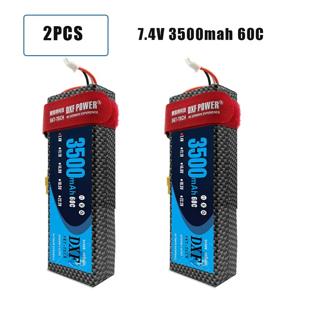 DXF 2 шт батарея lipo 2S 3S 7000mah 3500mah 11,1 V 5200mah Hardcase 100C 200C 11,1 V 2700mah 30C для дрона вертолета 1/8 RC автомобиля