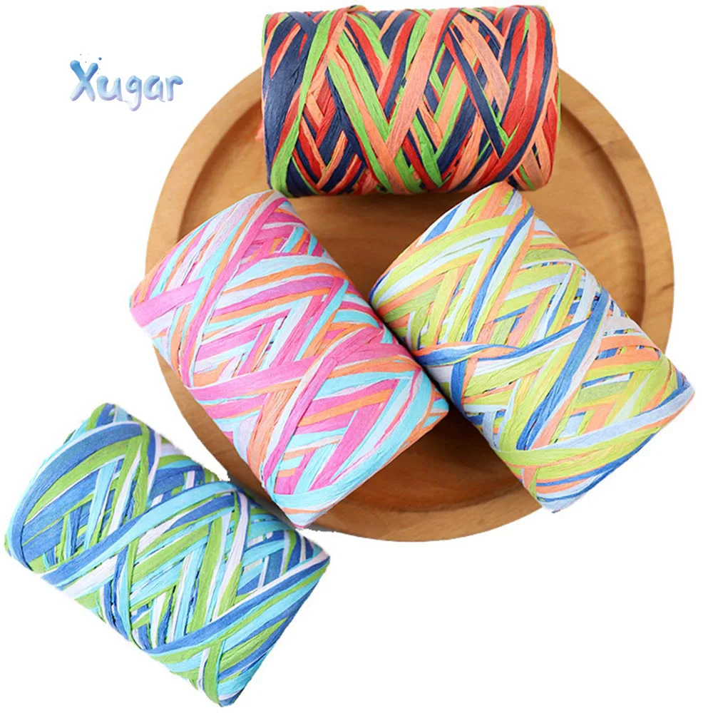 

Xugar 1pcs(80m/roll) Colorful Roll Paper Rope Mix Color Decorative Cords Creative For DIY Handmade Crafts Woven Baking Tape