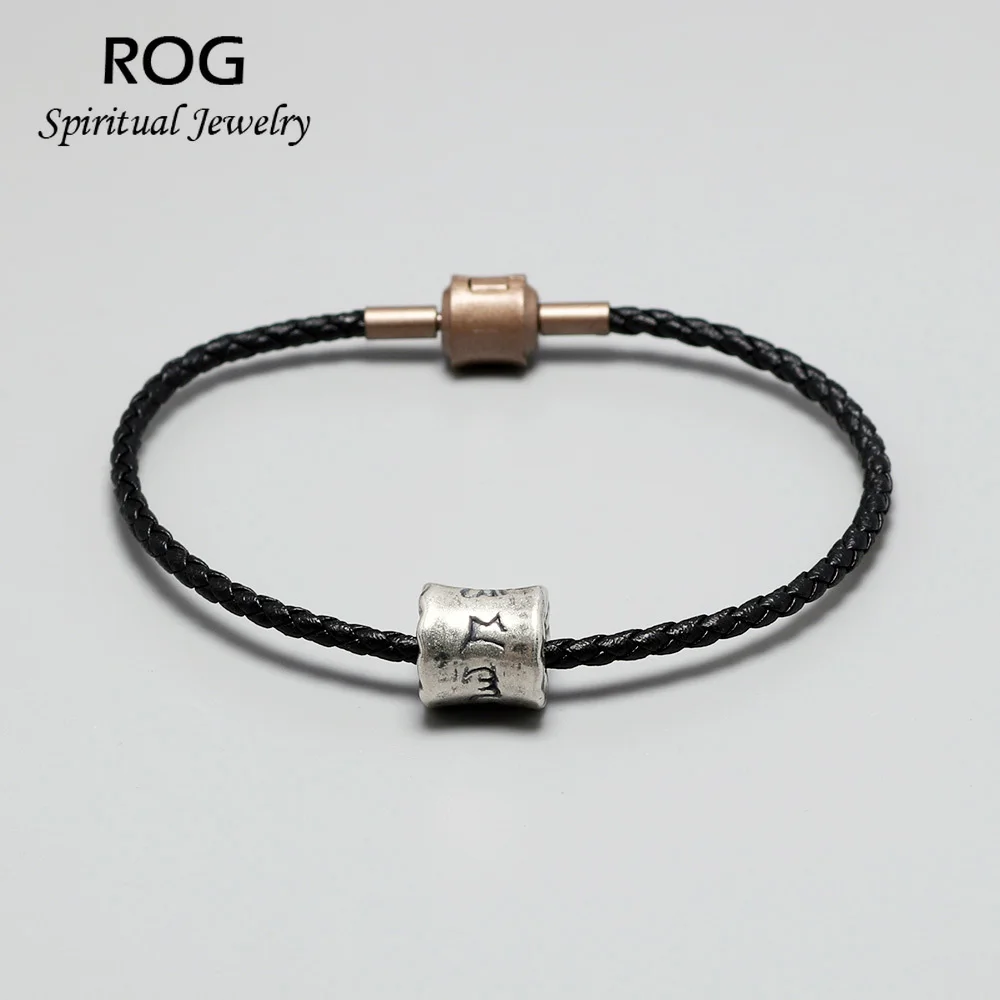 Плетеные кожаные браслеты для женщин и мужчин тибетский буддистский браслет 999