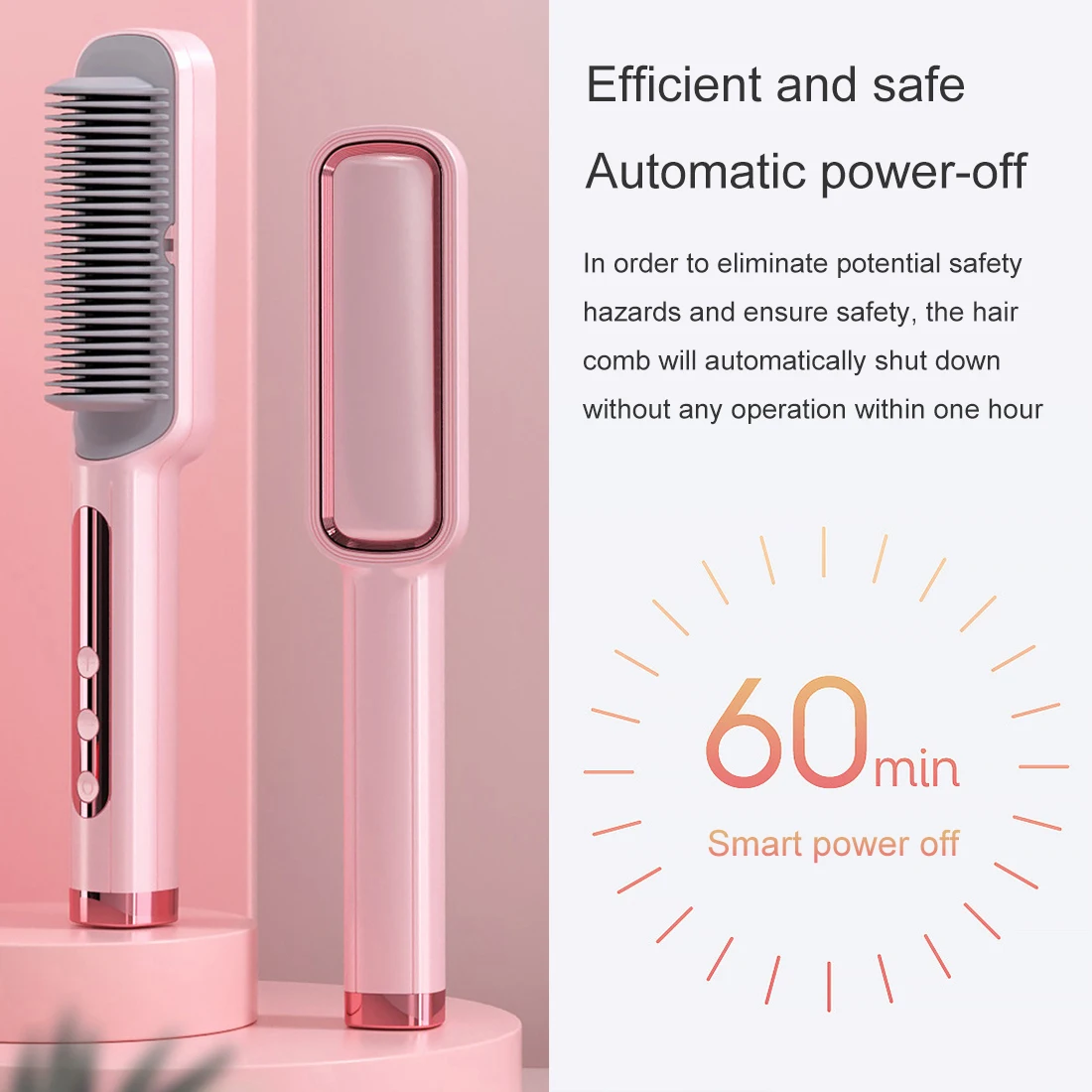 

2 In 1 Hair Comb Negative Ion Straight Curl Dual-Purpose Hair Comb Multifunctional Electric Comb Ladies Long Hair Hairstyle Tool