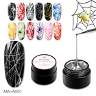 Гель-лак для гель для дизайна ногтей, 5 мл, наклейки паутина