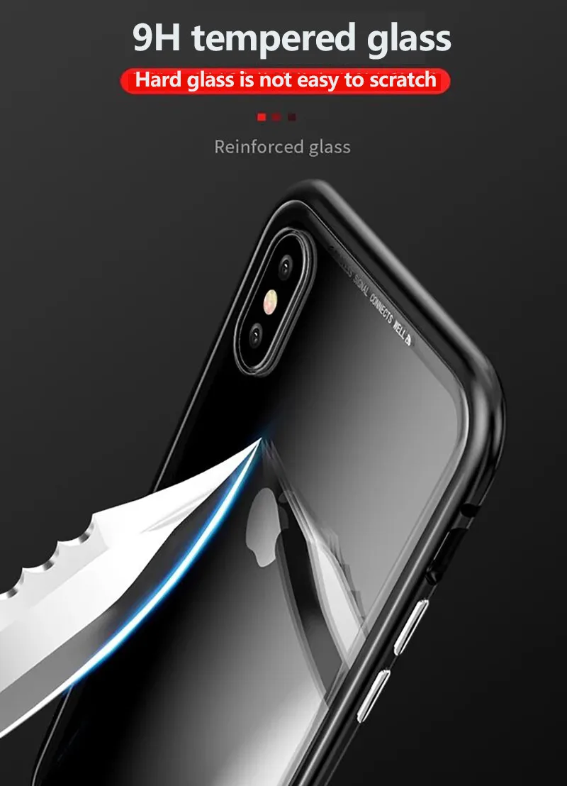 Металлический магнитный чехол для Samsung Galaxy S8 S9 Plus S10E Note 8 9 задняя крышка из