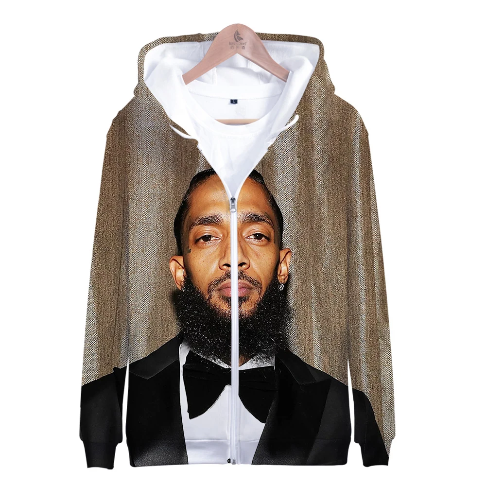 nipsey hussle толстовка на молнии повседневные толстовки Новая модная крутая уличная осенняя и зимняя одежда толстовка