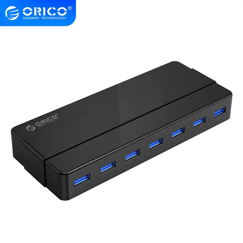 USB Концентратор ORICO на 7 портов с 4 портами 3 0 и адаптером питания 12 В|USB-хабы| |