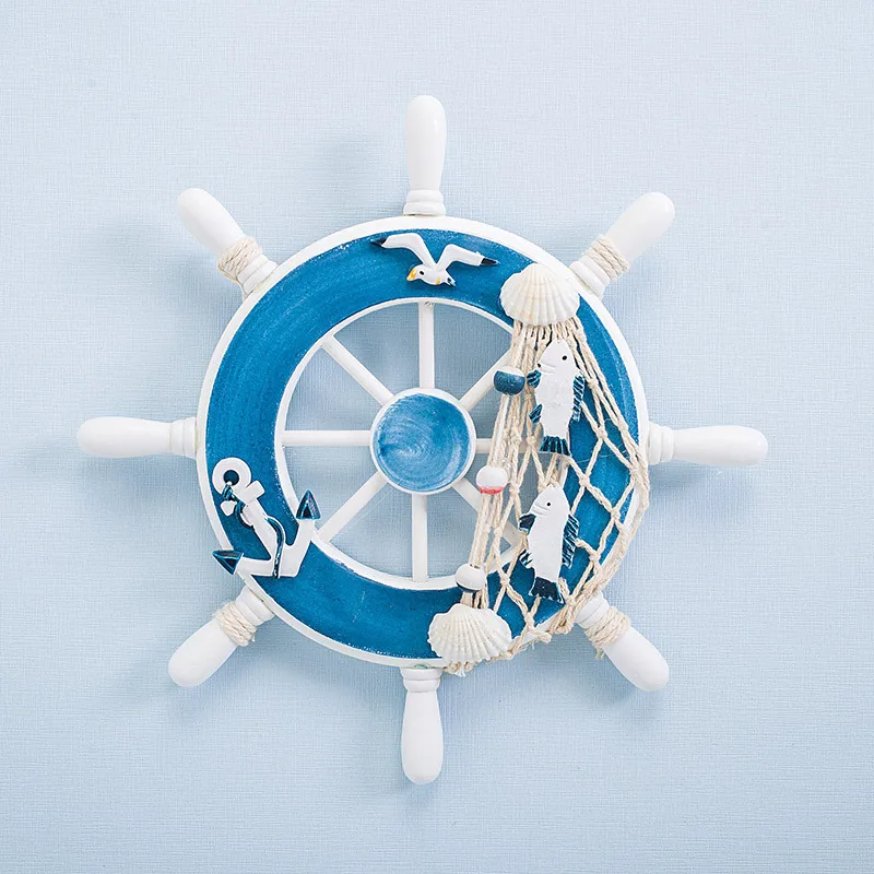 Деревянная рыболовная сеть в морском средиземноморском стиле 23 см|Статуэтки и