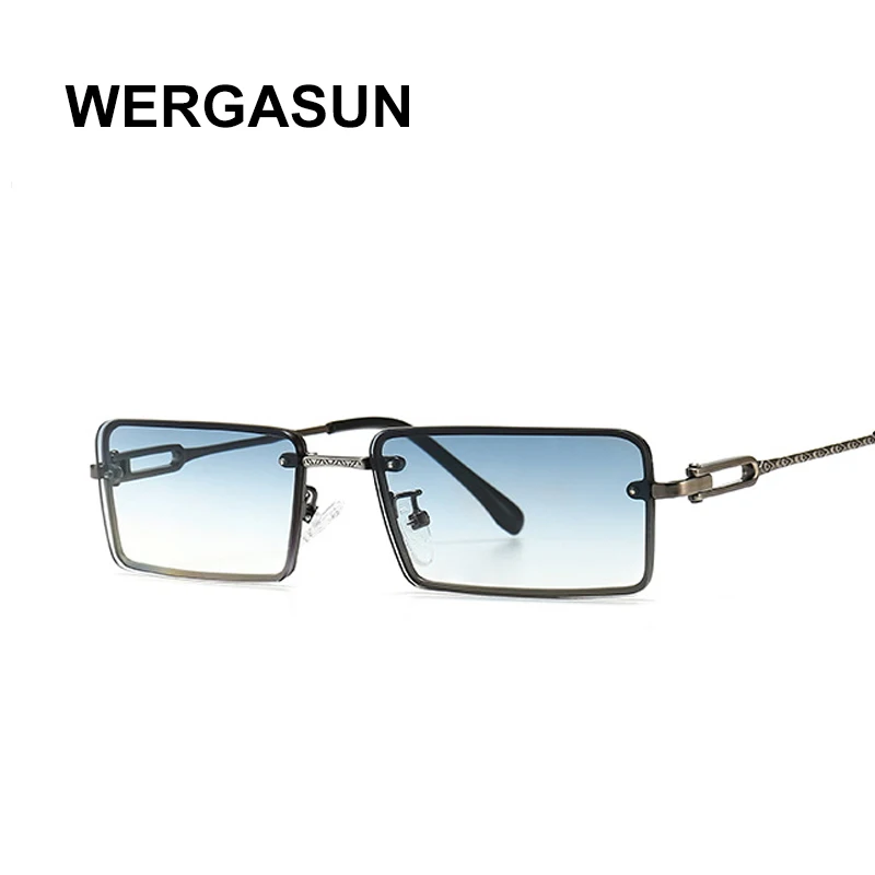 Ретро Квадратные Солнцезащитные очки WERGASUN Oulylan для женщин и мужчин винтажные