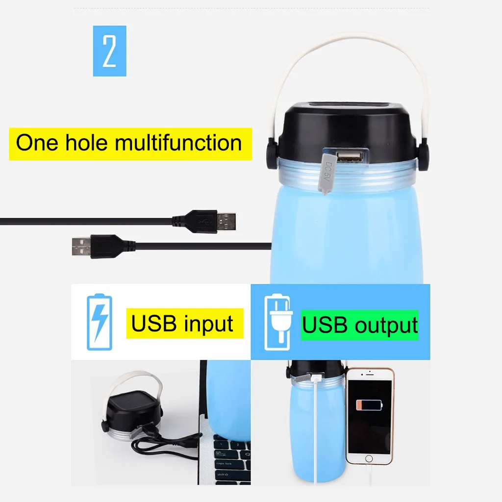 Оборудование для кемпинга Солнечный чайник зарядки открытый светильник лампа