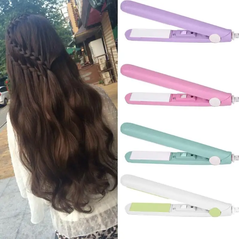 Мини выпрямитель для волос Электрический Ионный керамический Стайлинг щипцы