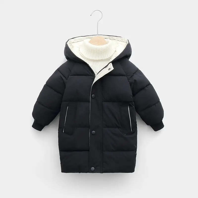 

Children's Down Padded Jacket Boys and Girls Thick Padded Clothing Babys Winter Solid Color Coat for Kids