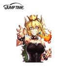Прыгать время 13x9 см для Bowsette Сексуальная аниме-девушка Peeker автомобильные мультипликационные наклейки Наклейка DIY наклейки аксессуары для автомобиля подходит для Ван на колесах