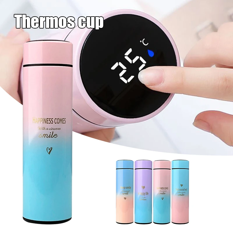 

Portable Smart Vacuum Flask With Temperature Display 304 Stainless Steel Insulated Cup Kitchen Accessories For Camping Traveling