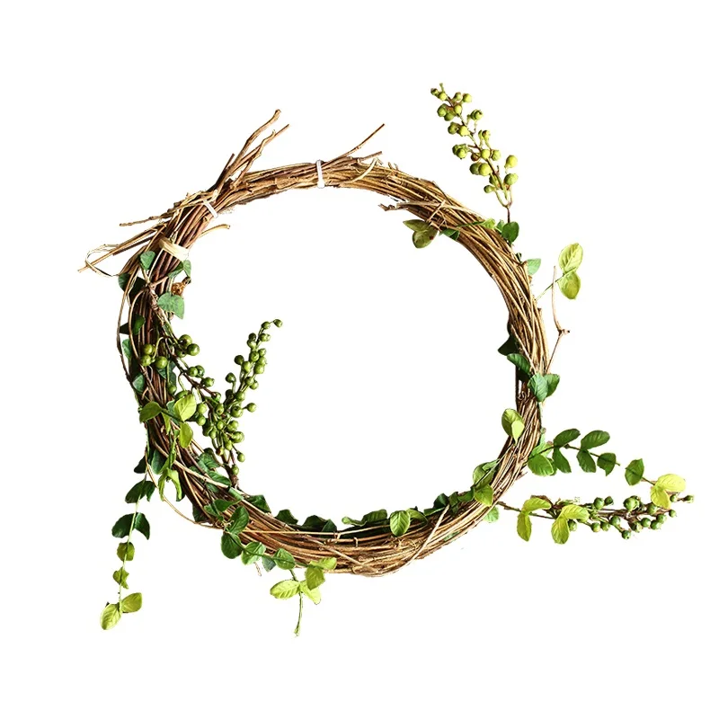 85cm length Rattan garland artificial plants leaves berry red peas branches wedding celebration christmas decoration