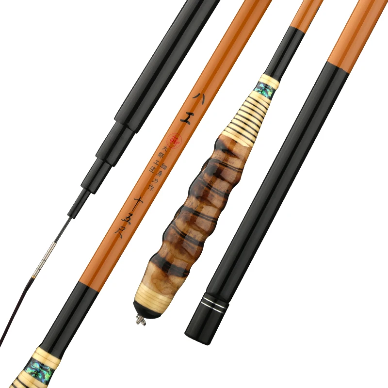 2.7m-5.4m Carp Fishing Rod Super-light Carbon Fiber Taiwan Fishing Pole Hand Sticks Vara De Pesca Fishing Equipment