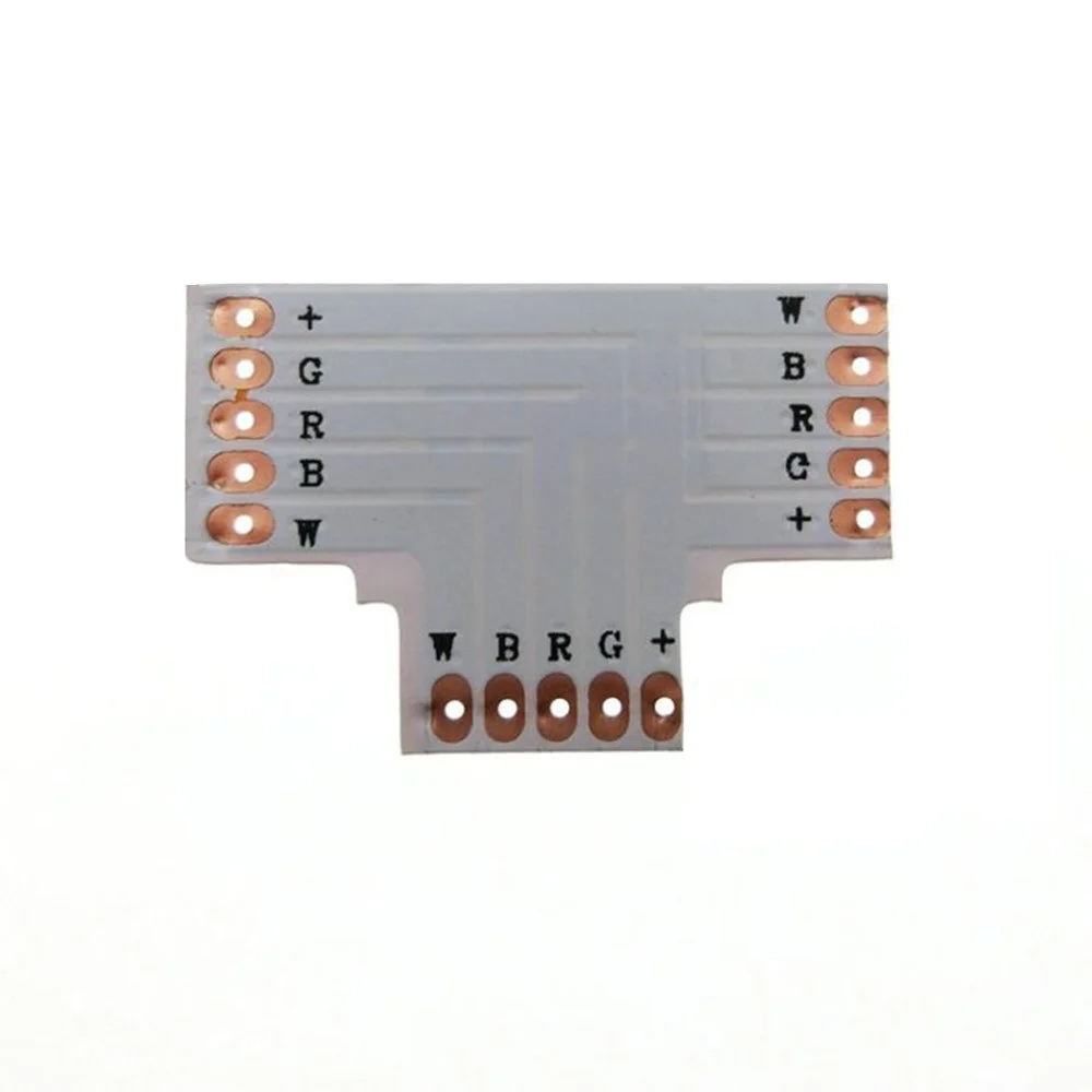 5 шт. 5pin L X T образный светодиодный разъем 10 мм для подключения углов под прямым