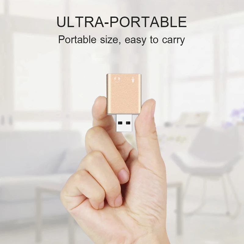 Usb звуковая карта 7,1 внешний Usb к разъему 3,5 мм адаптер для наушников стерео аудио звук, микрофон карта для ПК компьютера ноутбука