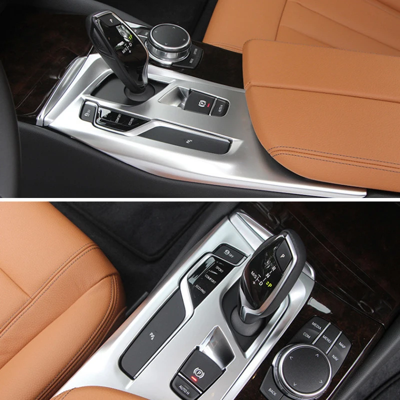 

Модифицированные аксессуары для BMW 5 серии G30, панель управления мультимедиа, декоративная коробка передач, стикер в стиле автомобиля из нер...