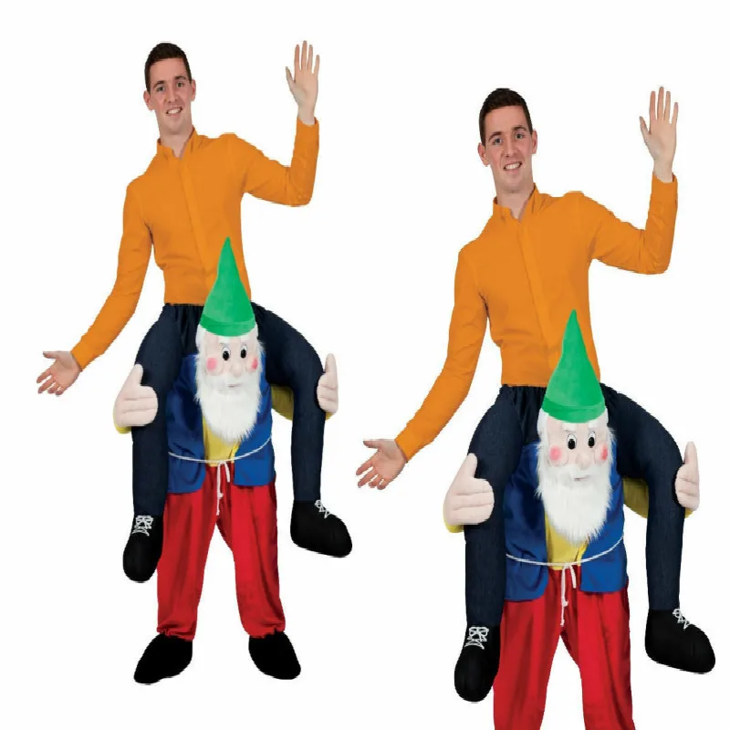 Носить меня свинка обратно Gnome Забавный взрослый талисман нарядное платье