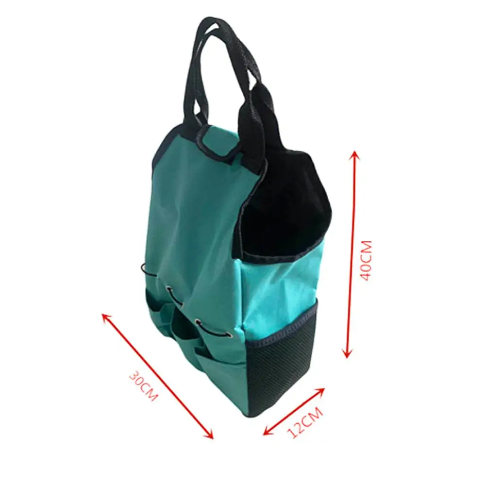 

Portable Gardening Tote Bag Wear Resistant Garden Tool Oxford Fabric Storage Bag Organizer With Pockets Garden Handle Tools