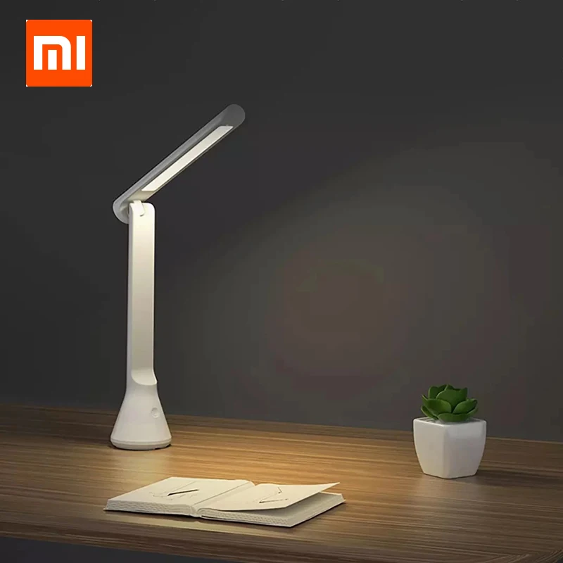 Xiaomi Yeelight складной USB Перезаряжаемый 200lm 3700K Ra90 светодиодный настольная лампа с регулируемой яркостью защита глаз затемнение ночные светильники портативный