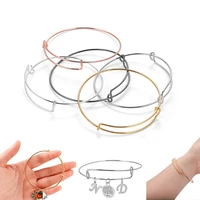 10pcs expandable bangle bracelets adjustable wire bracelets child adult wrist cuff bangles for diy jewelry making supplies