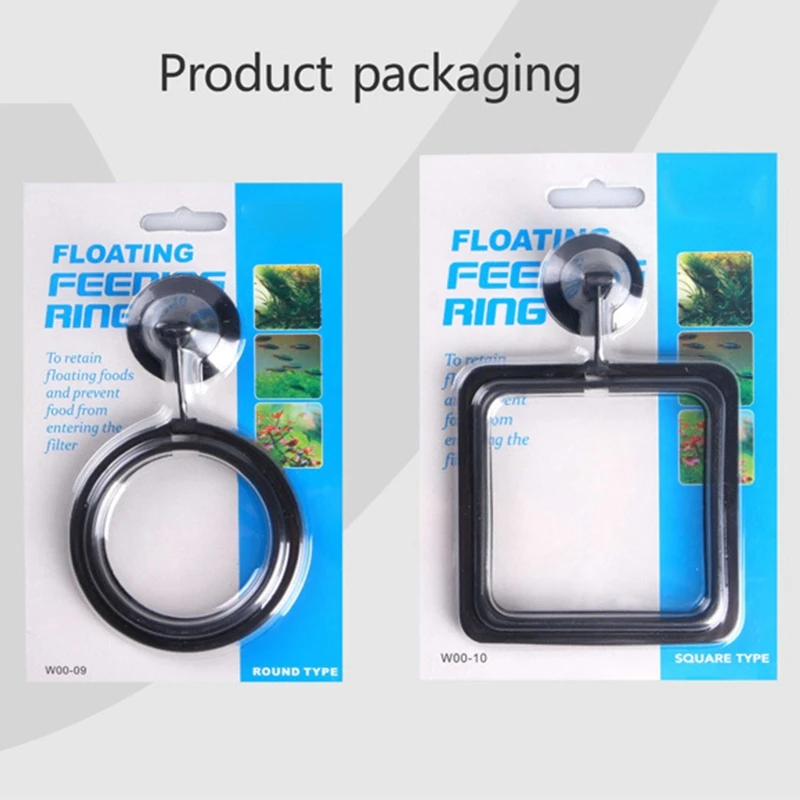 2 Pcs Aquarium Fish Feeding Ring Tank Floating Food Feeders Suction Cup | Дом и сад