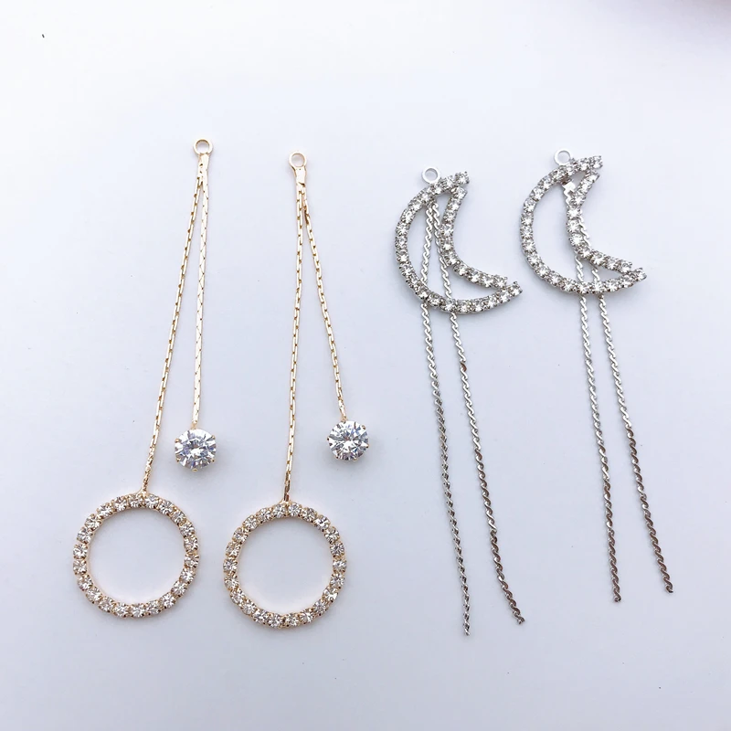 Новинка 2019 60 шт. круглые или лунные стразы подвесные пуговицы для украшения